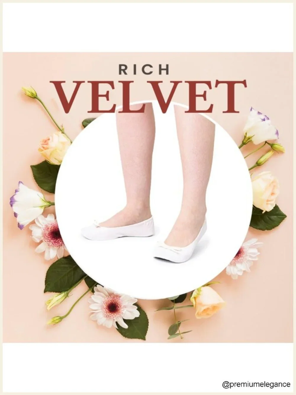 Velvet Foldable Ballet Flats for Women, Portable Travel Shoes, Cushioned